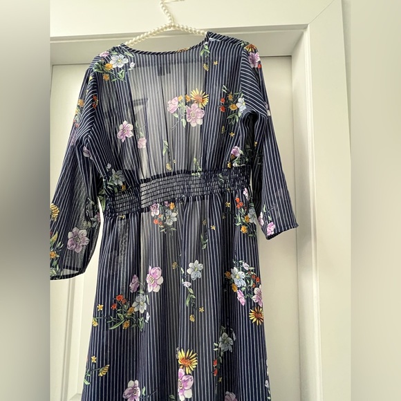 Womens Japna striped with florals long duster Sz L - Picture 14 of 14